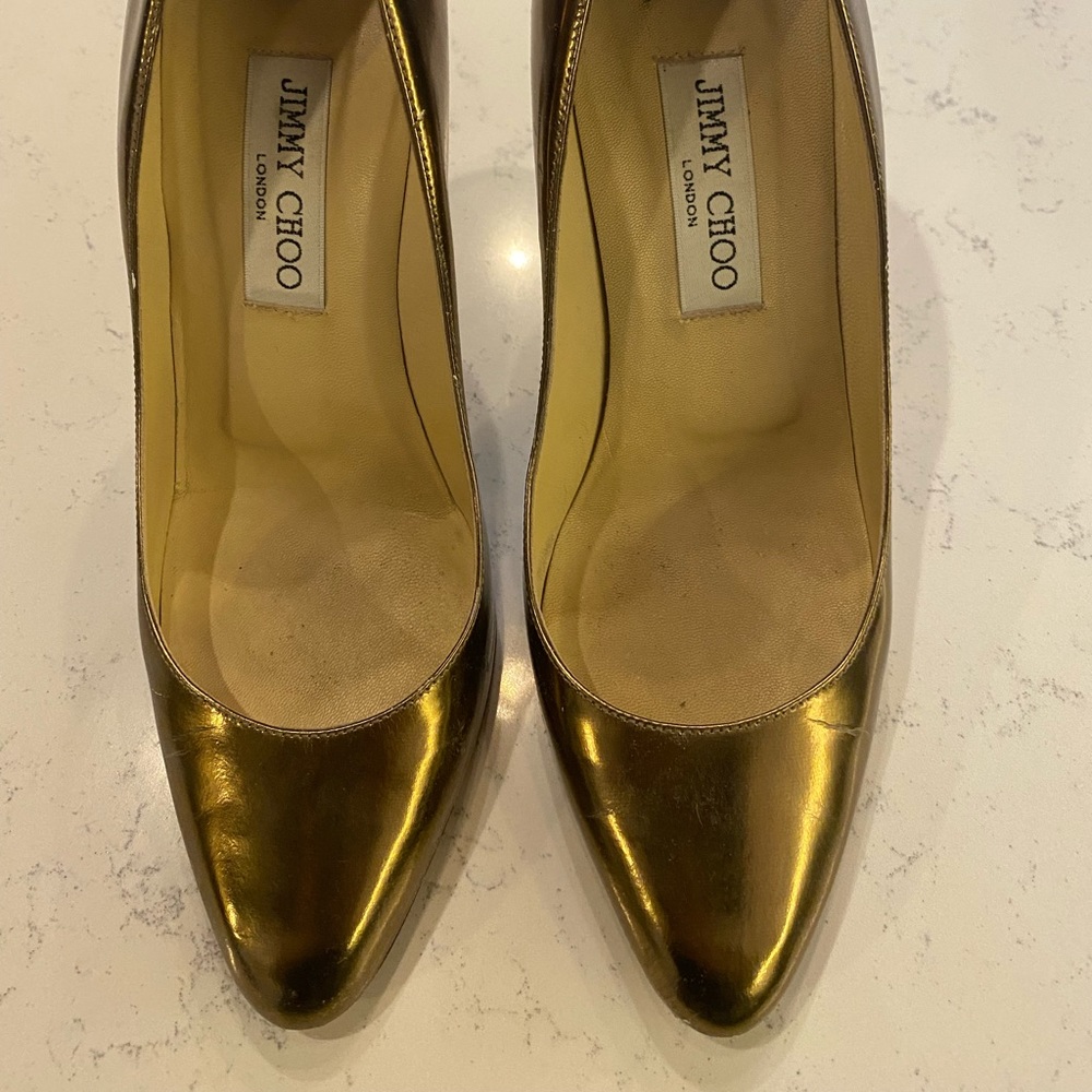 Jimmy Choo gold pumps EU 38.5